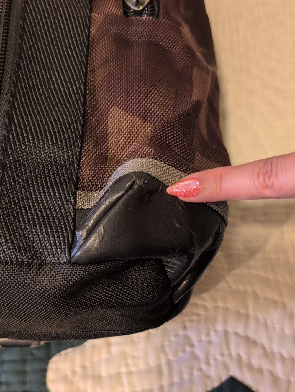 Authentic Tumi Y2k Alpha Bravo Brown Tangerine Camo Sling Bag